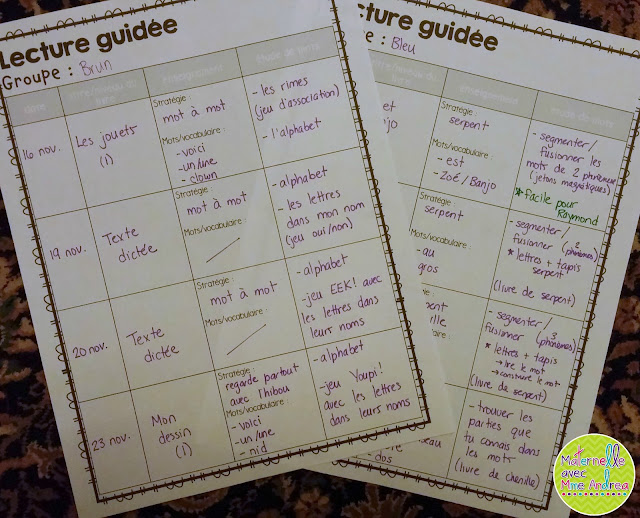 Looking for French Guided Reading help for your primary students? Check out this blog post for a sample routine, organization tips, and a FREE reading strategies poster & cheat sheet of ideas for teaching 7 essential reading strategies!