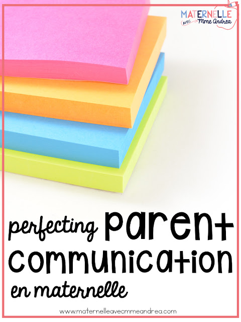 It is essential that teachers of all grades communicate with their students' parents, but this communication is especially important in maternelle. Check out this blog post to see how I communicate with parents all year long!
