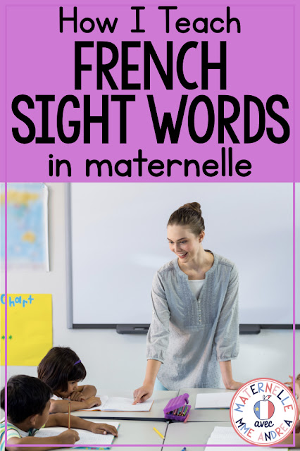 Les mots fréquents (French sight words) are CRUCIAL for our early elementary students to learn, whether in French immersion or a francophone school setting. These words are seen over and over again in their texts, but often can't be decoded and must be memorized. How can you help your students memorize these often-tricky words so they can free up more brain space for learning new words? Check out this blog post to find out!