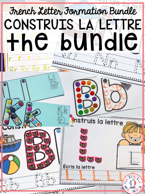 French letter formation BUNDLE - Construis la lettre - four awesome activities all bundled together to help your French kinders learn how to make their letters. Includes whole group, small group, and independent activities!