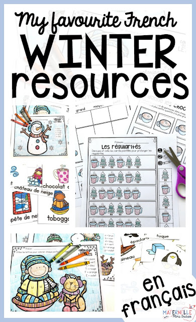 Which French resources do I use all winter long with my French kindergarten students? Read this blog post to find out! Most resources highlighted are freebies, with a couple of recommended paid resources sprinkled in.