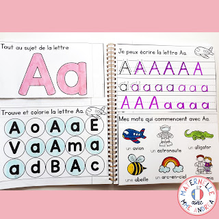 A FREE sample of a French interactive alphabet notebook designed especially with maternelle students in mind. Straight cuts ONLY!!