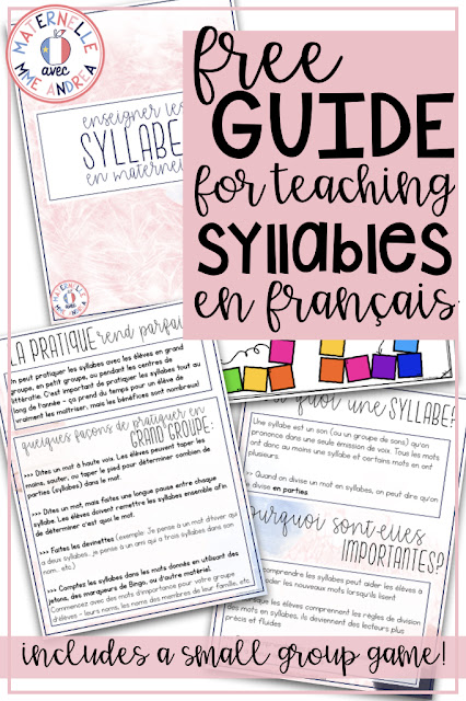 Not sure why syllables are SO important for your primary French second-language students to learn? Check out this blog post for 5 reasons why you NEED to be making more time for syllables in your teaching day! Your students will become stronger readers AND writers with this important info.