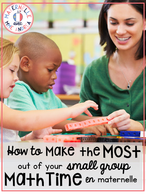 Looking for ways to make the most of your small group math time in your French primary classroom? Check out these tips and example routine and give small group math a go!