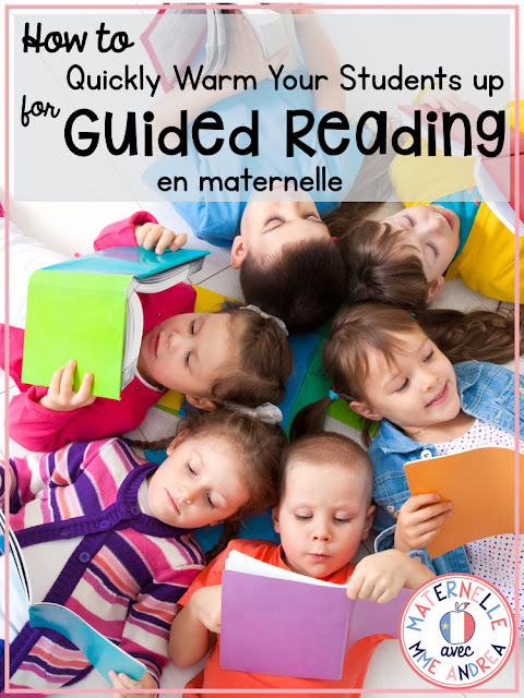 Looking for a QUICK and effective way to warm your maternelle students up for lecture guidée? Check out this blog post for one of my favourite quick & simple, easy-to-differentiate warm up games! 