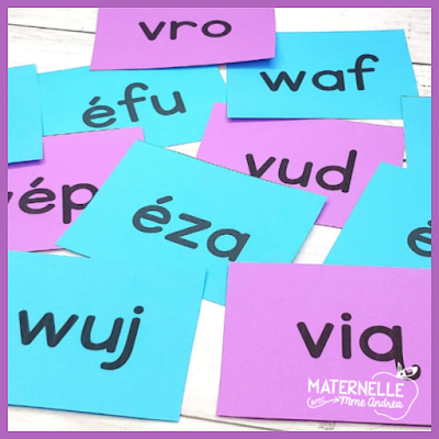 It can be challenging to teach your maternelle students how to read during lecture guidée. It can be tricky for them to learn to decode words, because often in French, letters are muette or there are sons composés. Check out this blog post to learn how nonsense words can help with that!