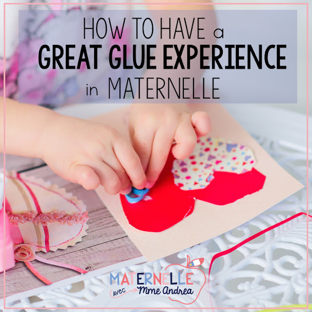Glue in maternelle got you down? Guess what - it IS possible to have a great glue experience in maternelle, right from day 1! The secret? Glue sponges! Check out this blog post to see how they work! #maternelle #bricolage