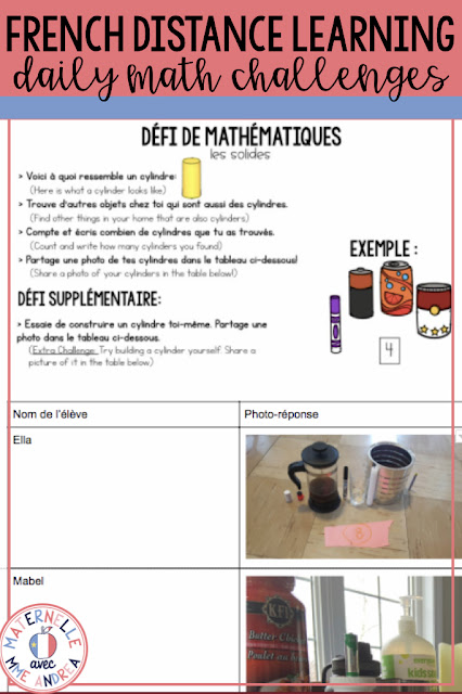 Struggling with making math fun in maternelle during distance learning? Check out this blog post to learn how to implement fun, hands-on daily math challenges in your Google classroom!