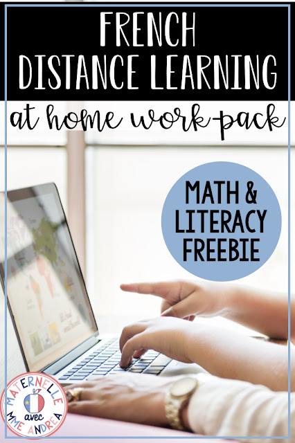 Looking for some simple, printable math and literacy activities to send home for distance learning, in French? These 10 activities are perfect for French primary teachers!