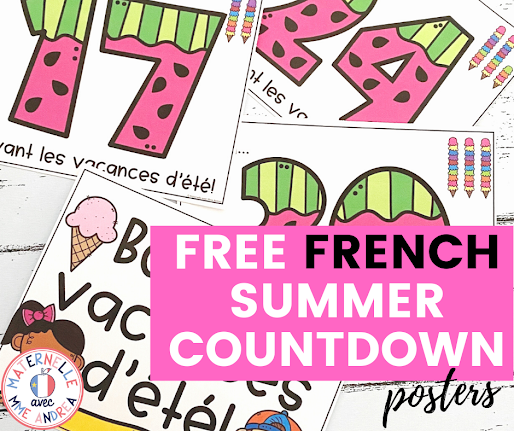 Are you a French primary teacher wrapping up the end of the school year? Check out this blog post for five fun ways to help you count down, as well as a FREE set of French countdown posters!