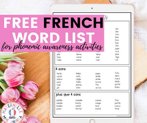 Looking for a go-to list of French words where all the letters "talk" to help with phonemic awareness practice? Check out this blog post and grab your copy!