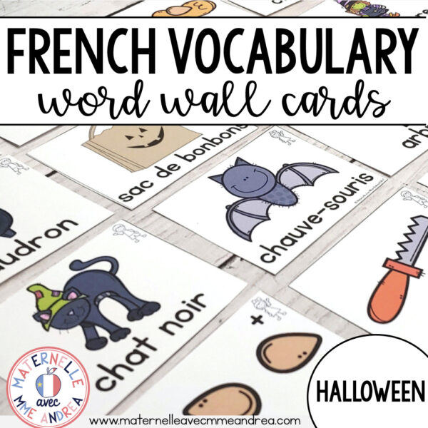 French Halloween Vocabulary Cards