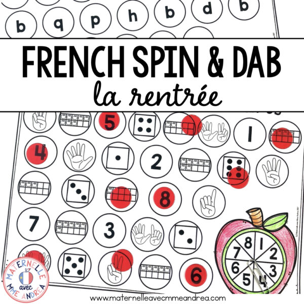 FRENCH Back to School Math and Literacy Dab It Activities (la rentrée)
