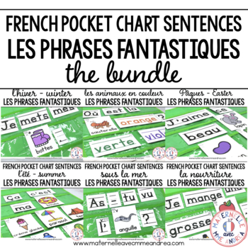 French Pocket Chart Sentences - Les Phrases Fantastiques BUNDLE