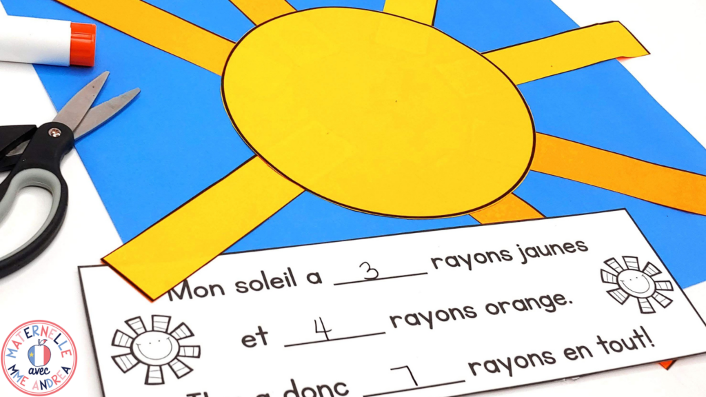 Looking for a fun, engaging math craft activity for your French primary students this summer? These summer math crafts will help your students practice addition and subtraction in a hands-on way.