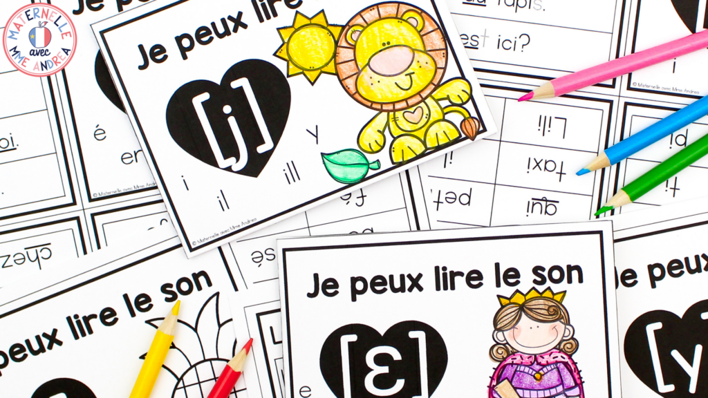 Struggling with your French primary students learning to really read with their current levelled readers? Why not try a new way to teach them to read words -- these one-page, no-stapling-required decodable mini books for French sounds!