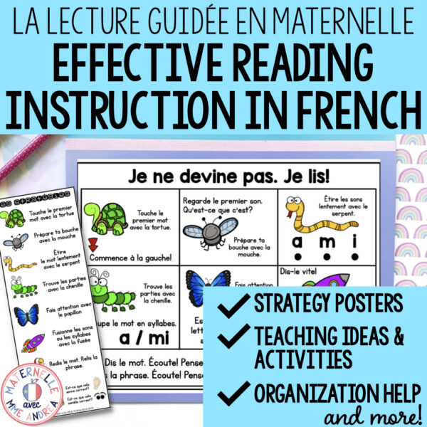 FRENCH Kindergarten Guided Reading ( La lecture guidée ) Strategies for Science of Reading