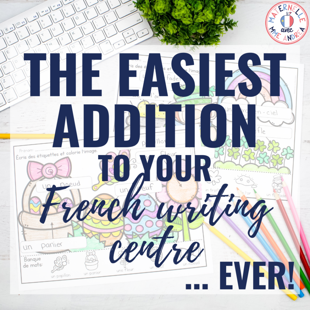 Looking for an easy, low-prep way to keep your French writing centre SIMPLE? Check out this blog post for the easiest-ever activity for your French primary writing centre!